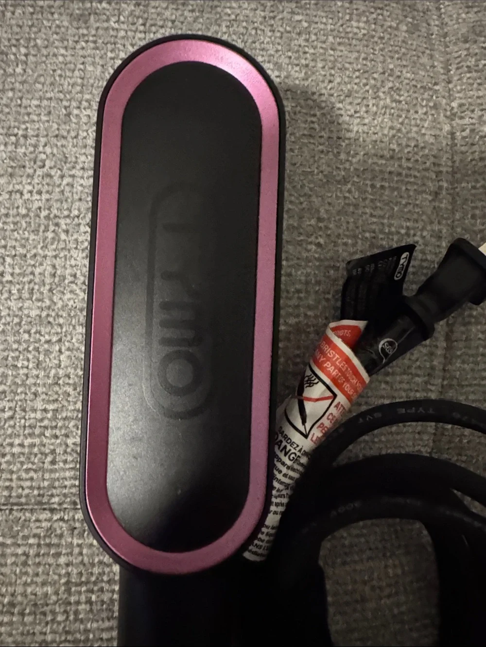 TYMO Pink & Black Hair Straightening Brush - Sleek Styling Kit